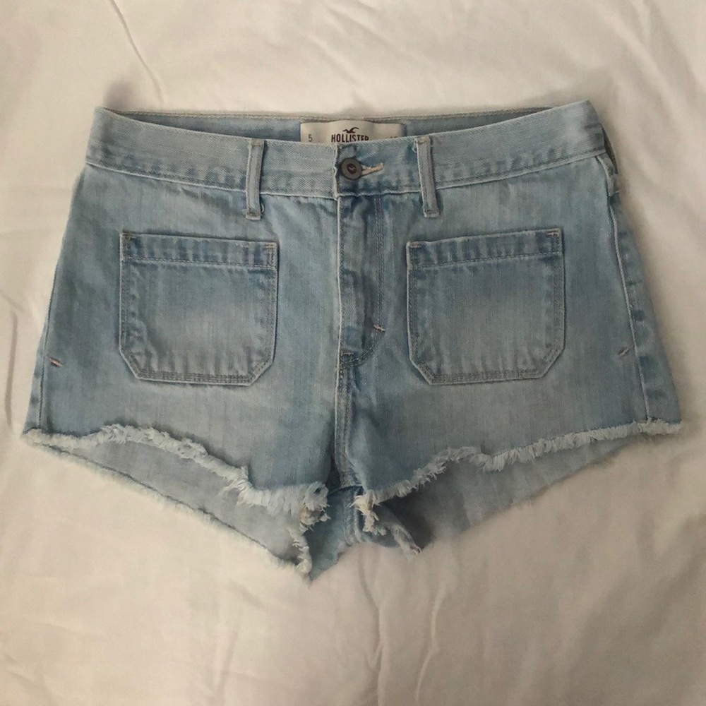High waisted denim shorts